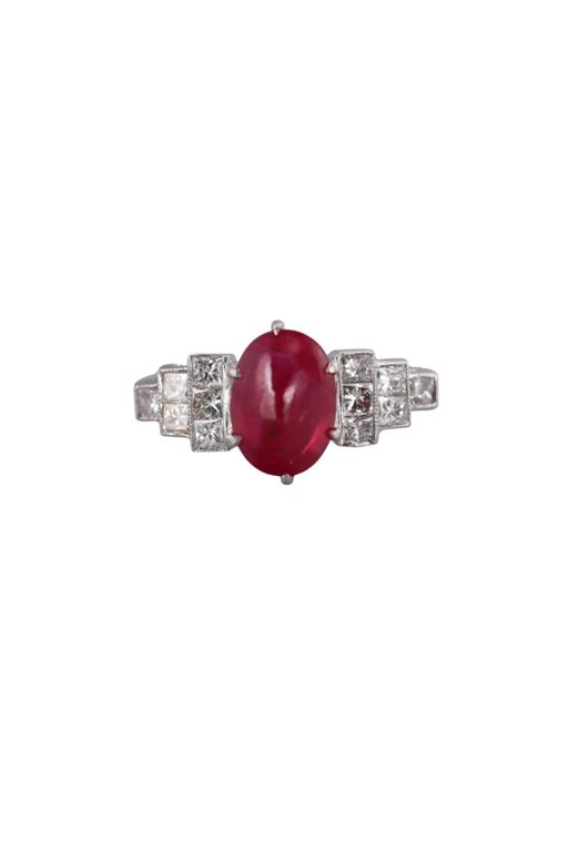 18k Gold Ruby and Diamond Ring