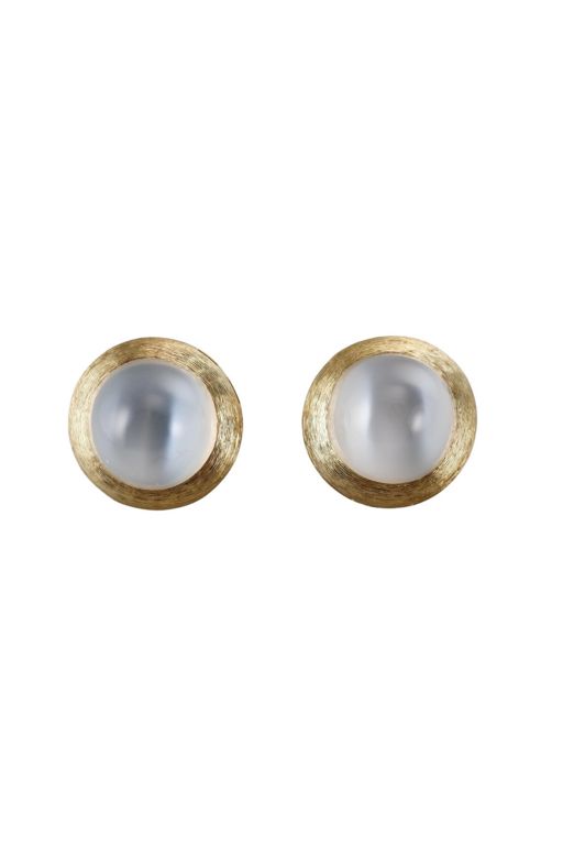 Pair of 18k Gold, Platinum Earrings
