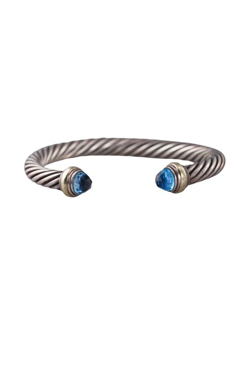 14k Gold, Silver Topaz Bracelet