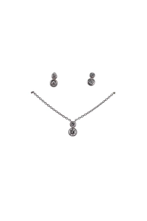 Platinum, 14k Gold Diamond Jewelry Set