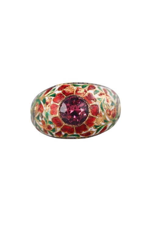 Gold Pink Stone Ring