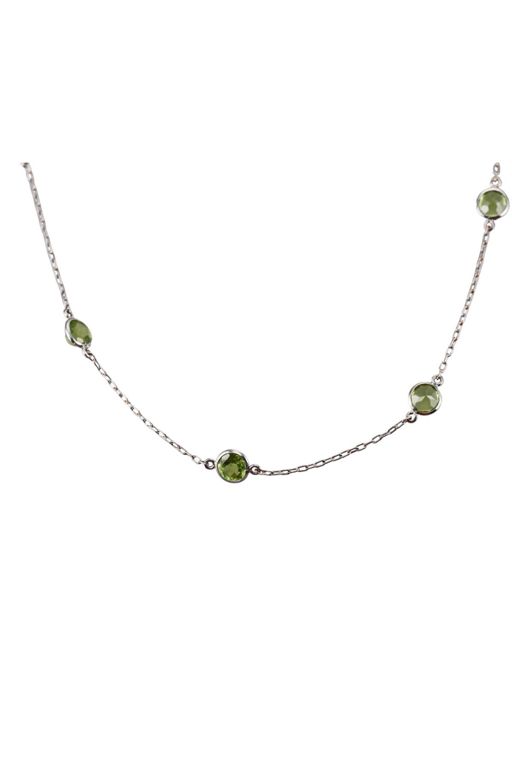 18k Gold Peridot Necklace