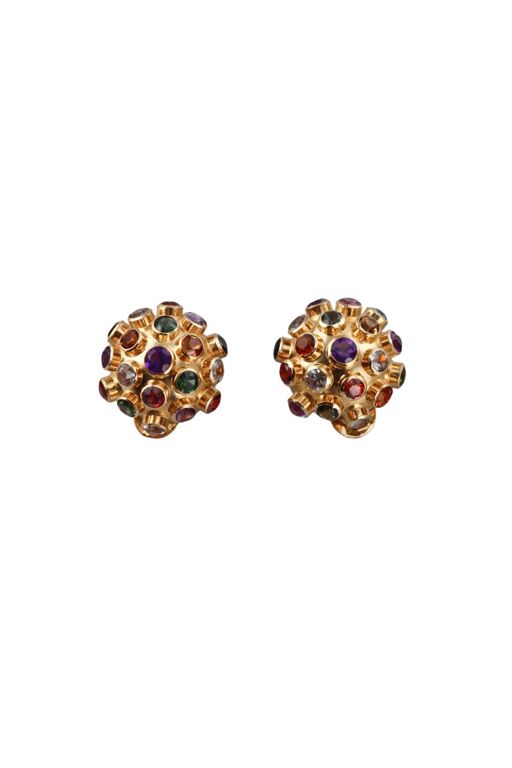 18k Gold Multi-Gem Earrings
