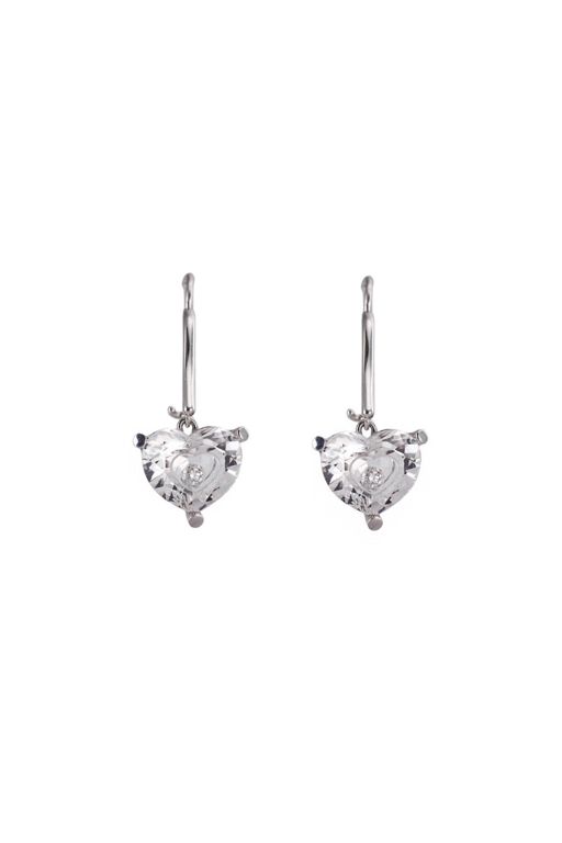 18k Gold Diamond and Crystal Earrings