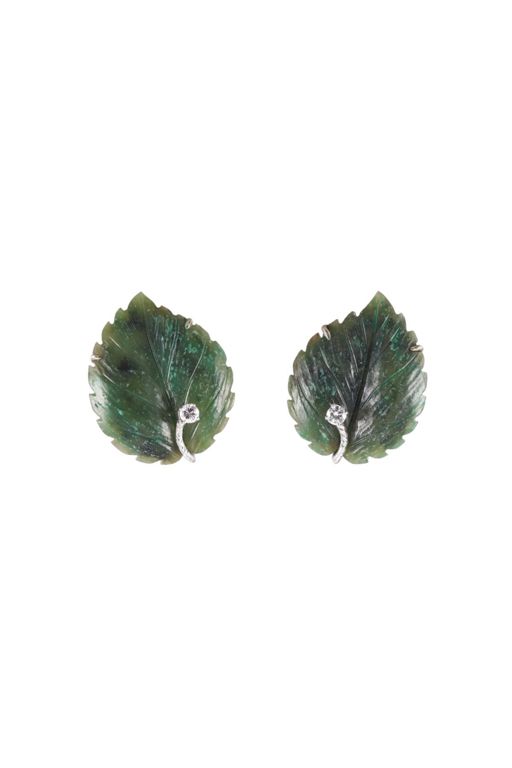 14k Gold Diamond and Stone Earrings