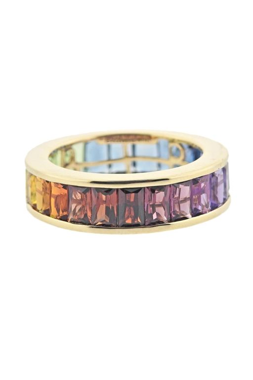 14k Gold Multi-Gem Band Ring