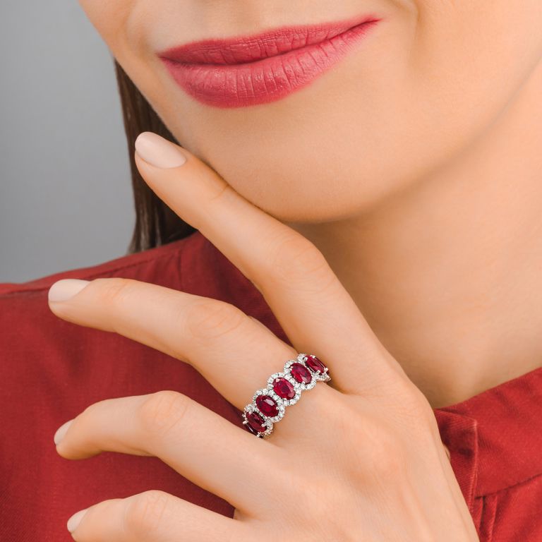 18k Gold Ruby and Diamond Ring