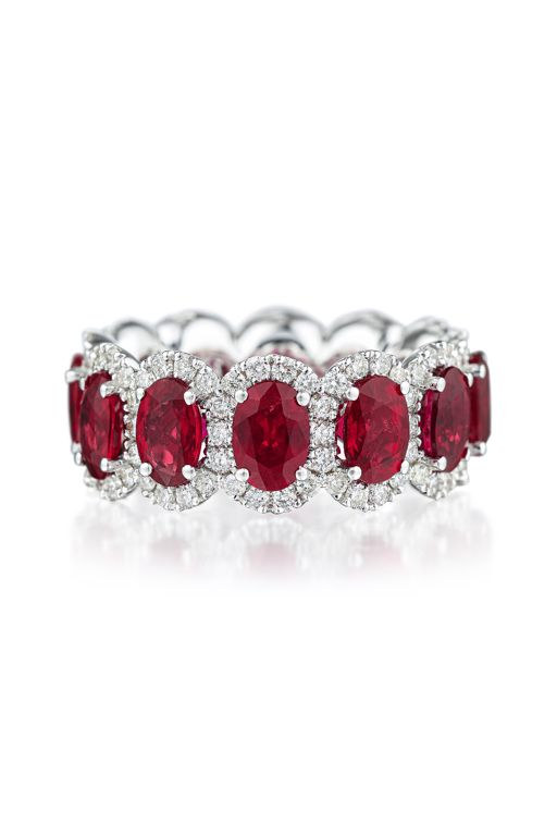 18k Gold Ruby and Diamond Ring