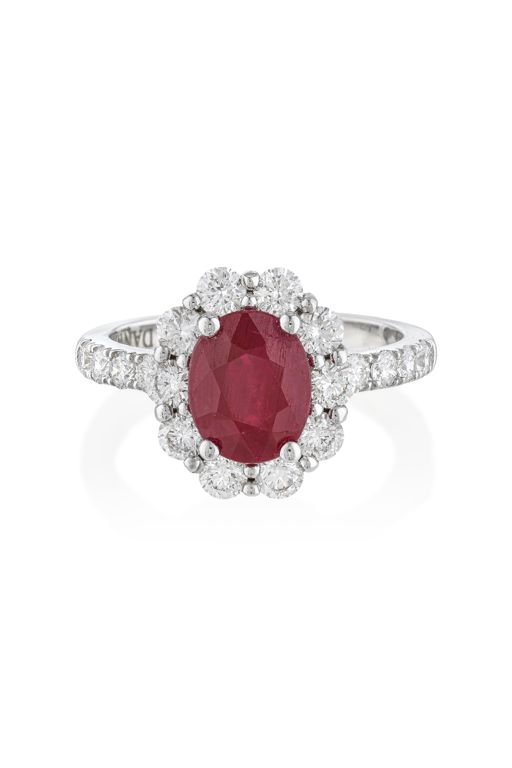 18k Gold Ruby and Diamond Ring