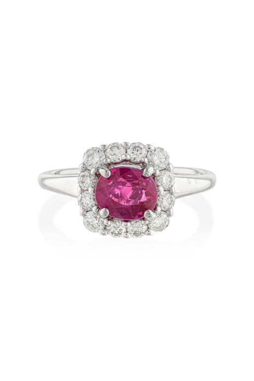 18k Gold Ruby and Diamond Ring