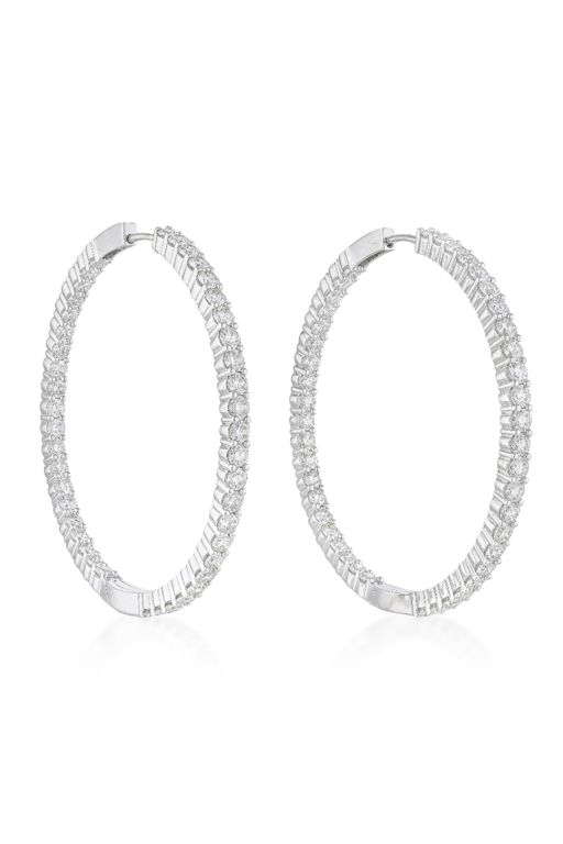 Pair of 18k Gold Diamond Earrings