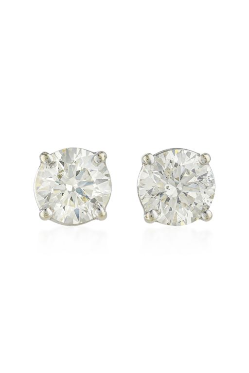 Pair of 14k Gold Diamond Earrings