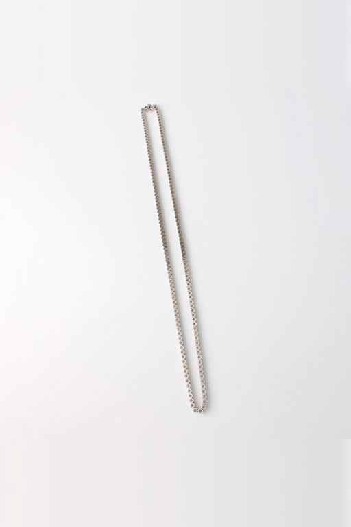 14k White Gold Diamond Riviera Necklace