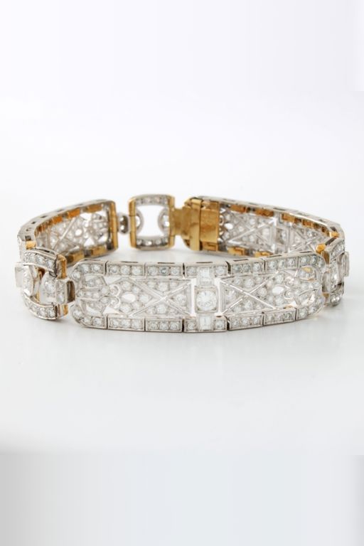Platinum and 18k Yellow Gold Diamond Bracelet