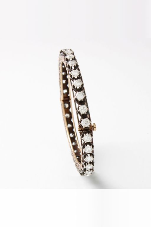 Platinum and 18k Yellow Gold Diamond Bracelet