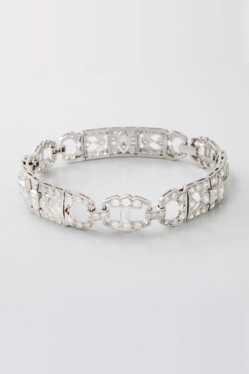 Platinum Diamond Link Bracelet
