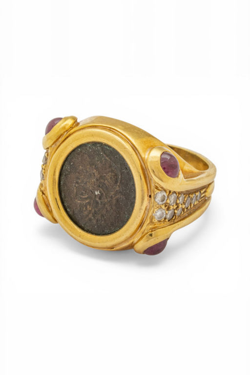 18k Gold Ruby and Diamond Ring
