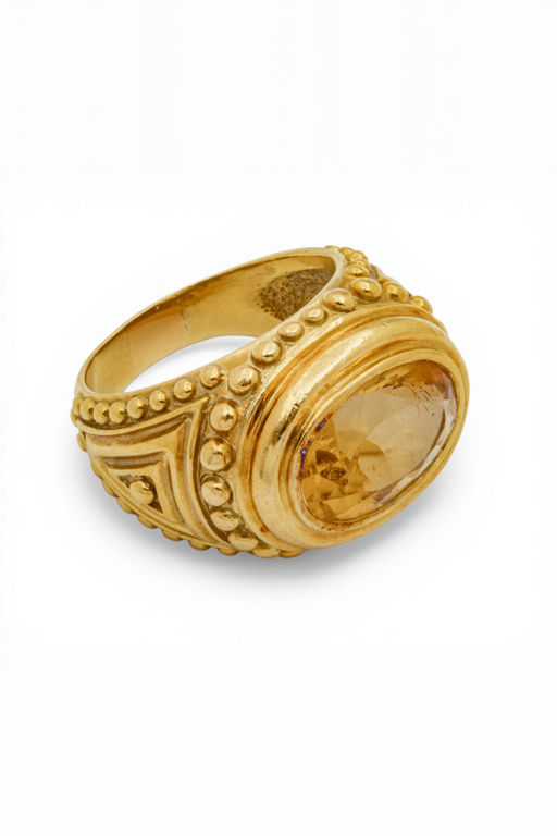18k Yellow Gold Citrine Ring