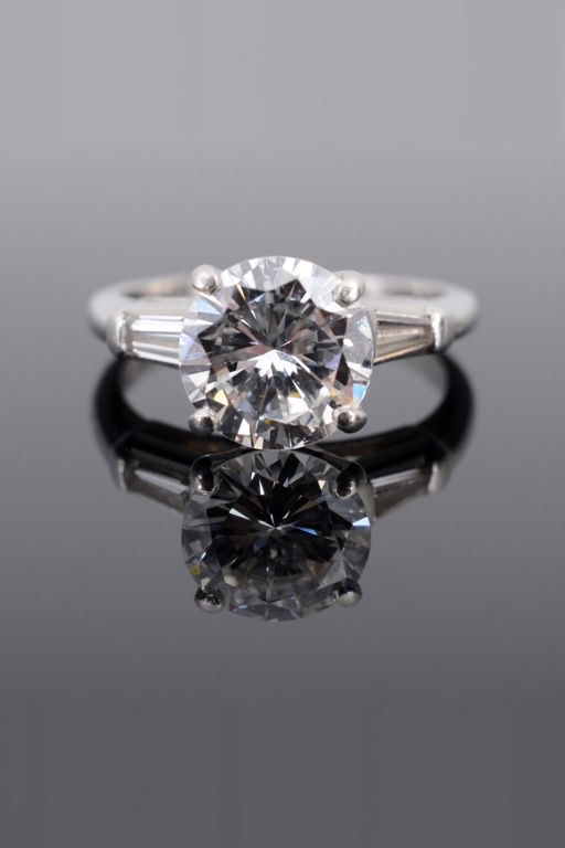 Platinum Engagement Diamond Ring