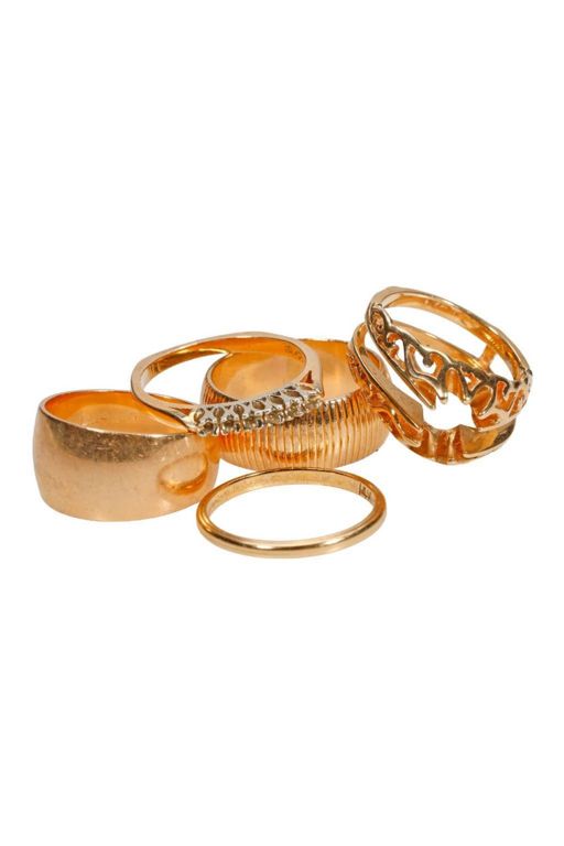 Six 14k Gold Rings