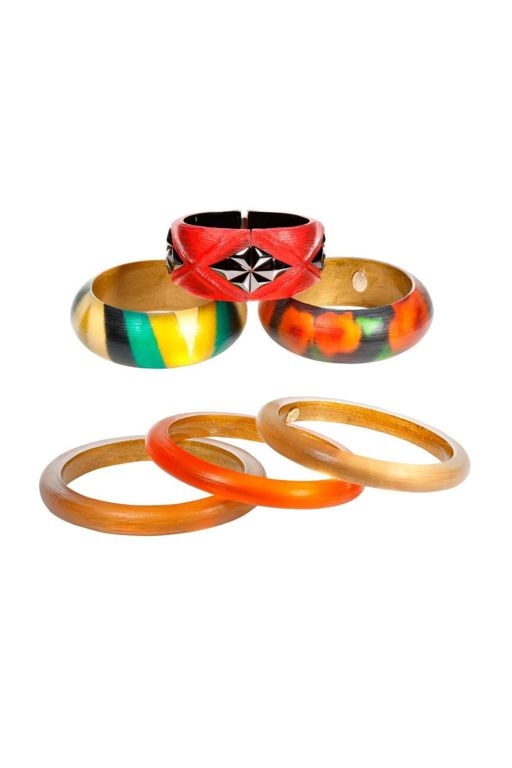 Six Alexis Bittar Bangle Bracelets