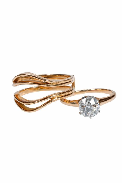 14k Gold Diamond Wedding Set