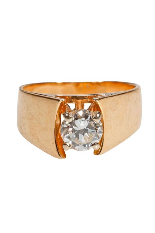 14k Gold Diamond Solitaire Ring