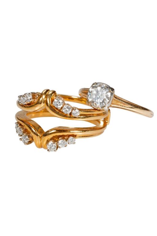 Gold Diamond Ring Set