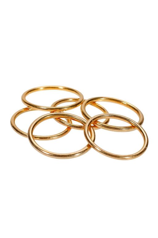 Six 14k Gold Band Set