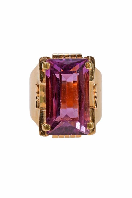 18k Gold Amethyst Ring