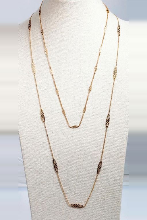 Two Gold Chain Necklaces
