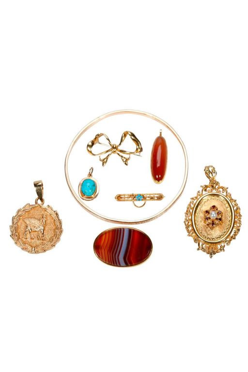14k Gold Multi-Gem Jewelry Set