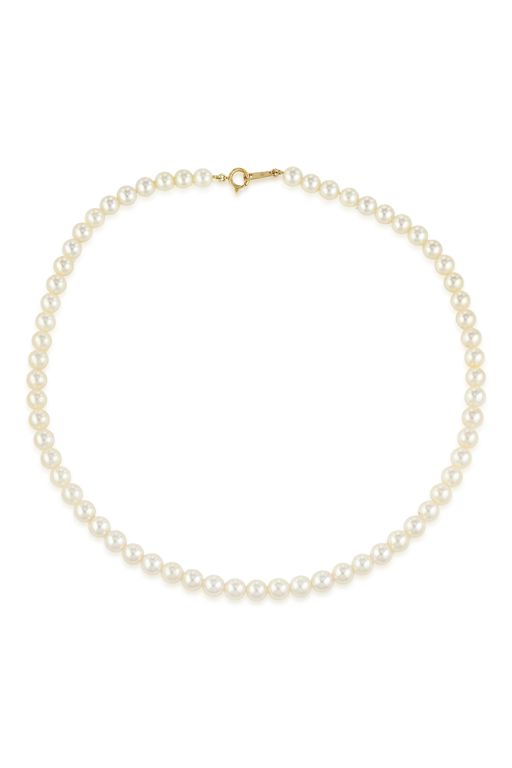 18k Gold Pearl Necklace