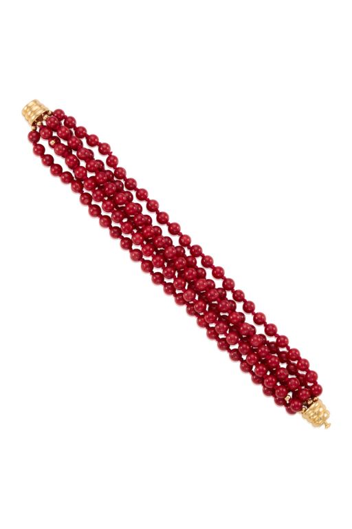 14k Gold Coral Bracelet