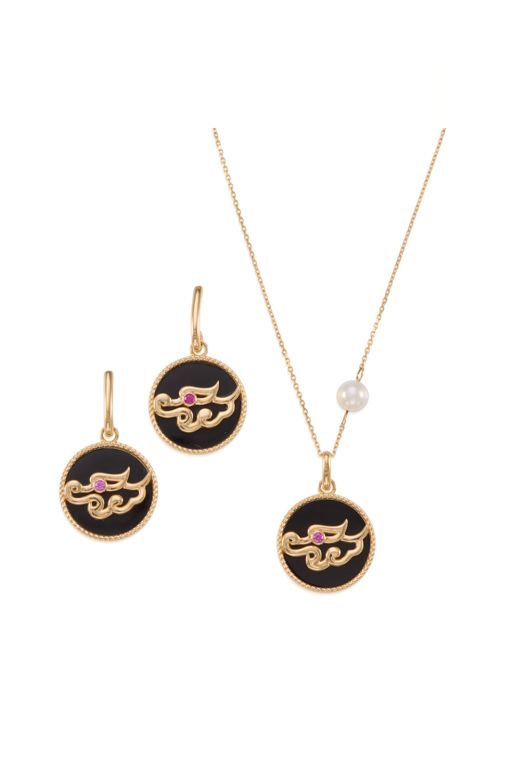14k Gold Multi-Gem Jewelry Set