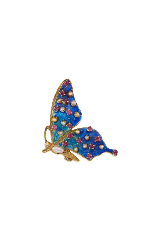 14k Gold Ruby and Pearl Pendant