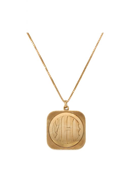 14k Gold Locket Pendant Necklace