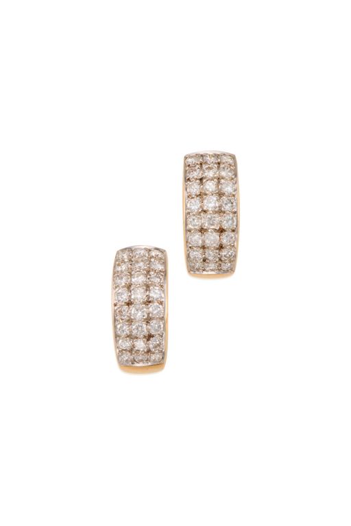 Pair of 12k Gold Diamond Earrings