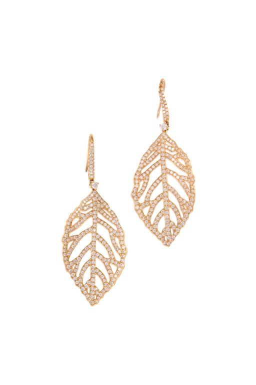 Pair of 18k Gold Diamond Earrings