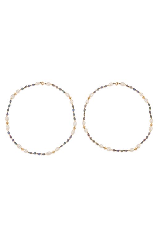 9k Yellow Gold Pearl Necklace