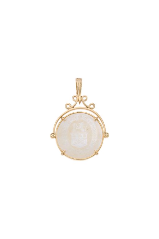 14k Gold Mother of Pearl Pendant