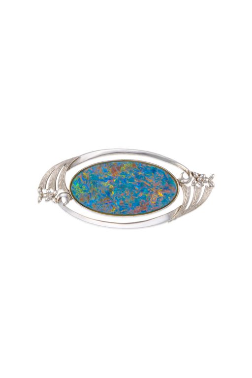 14k Gold Opal Brooch