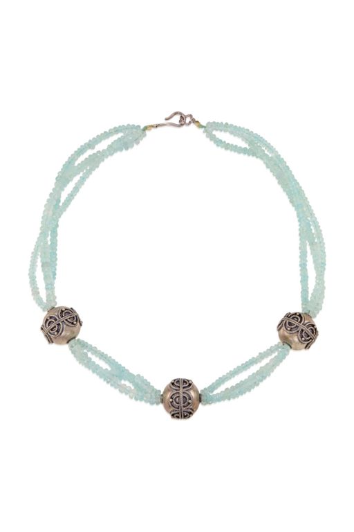 Silver Aquamarine Necklace