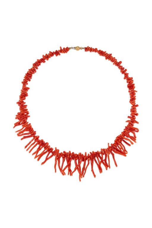 18k Gold Coral Necklace