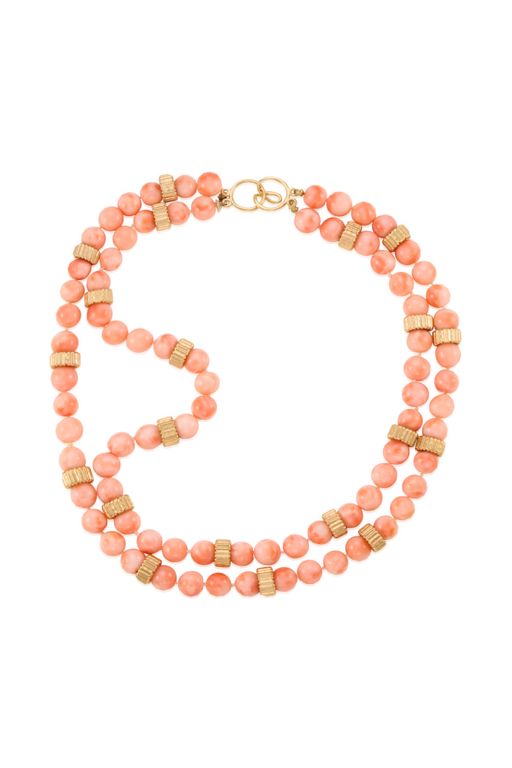 14k Gold Coral Necklace