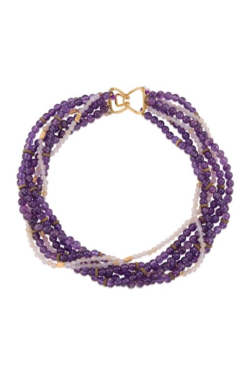 Gold Amethyst Necklace