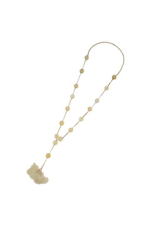 13k Gold Jade Necklace