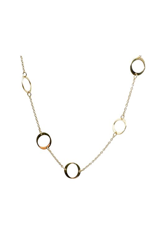 18k Yellow Gold Station Necklace