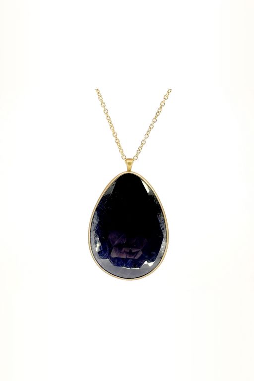18k Gold Sapphire Pendant Necklace