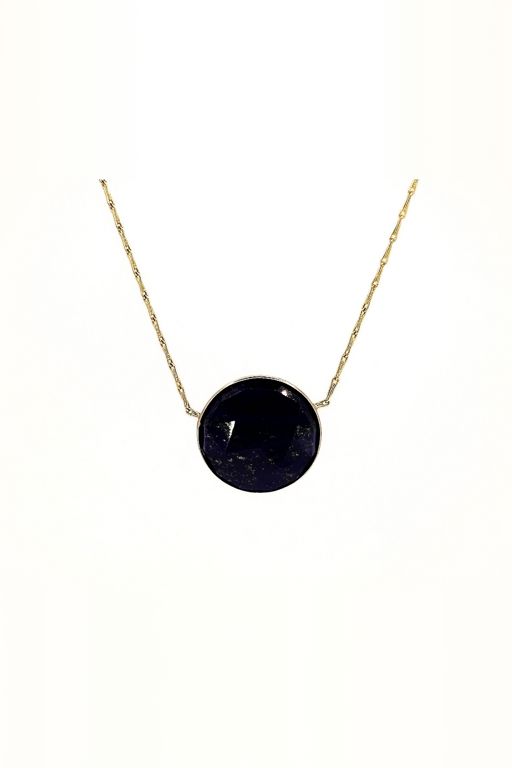 14k Gold Lapis Lazuli Pendant Necklace